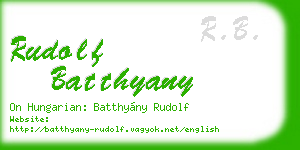 rudolf batthyany business card