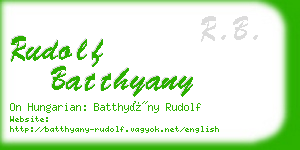 rudolf batthyany business card